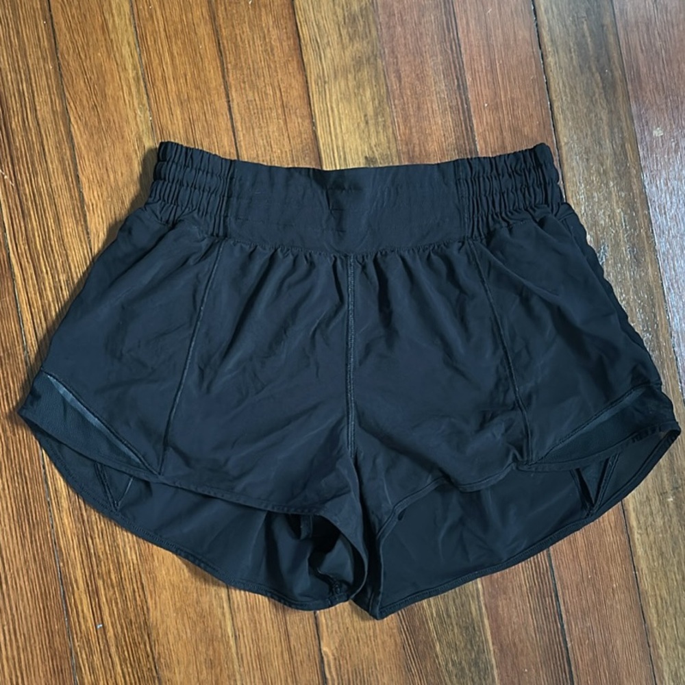 Lululemon Athletica Black Athletic Shorts Moisture-Wicking